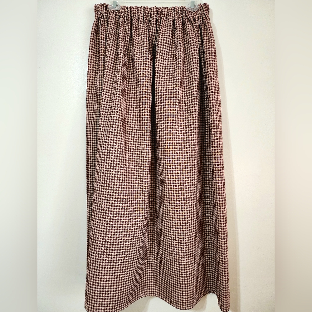 Classic Brown Checkered Women's Skirt